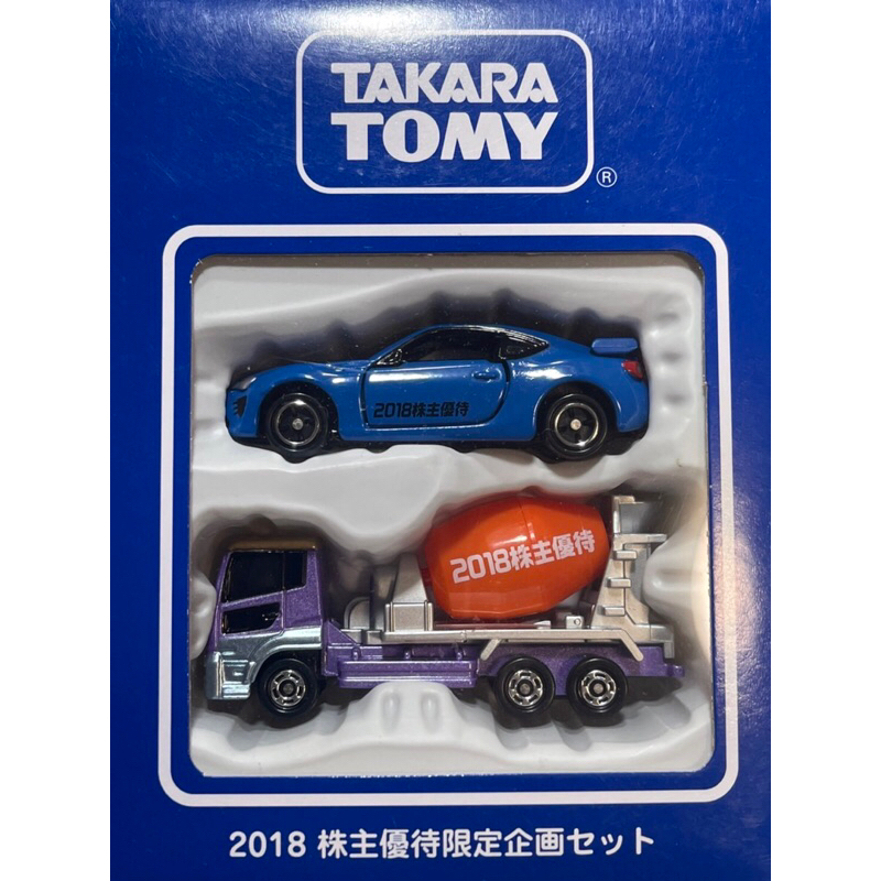 🦚Tomica 2018 股東限定雙車組GT 86+幻彩水泥車