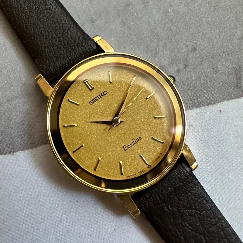 SEIKO 精工 古董錶 Vintage 全新錶帶 霧金錶面 三針