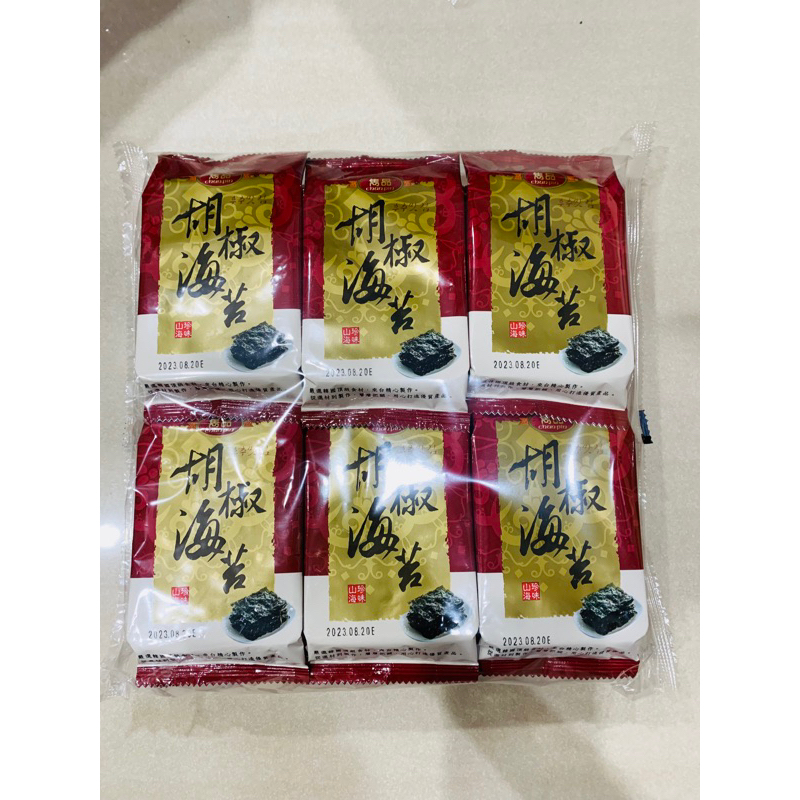 （即期特價❗️）👸雋品 韓國傳統岩燒胡椒海苔12入/包