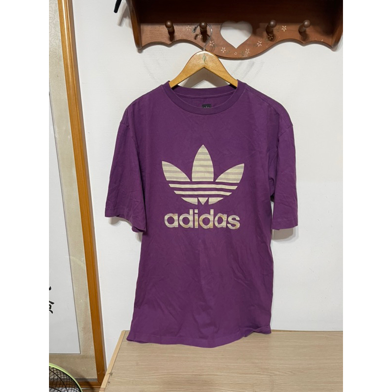 adidas 紫色 短袖 T恤 男 m碼
