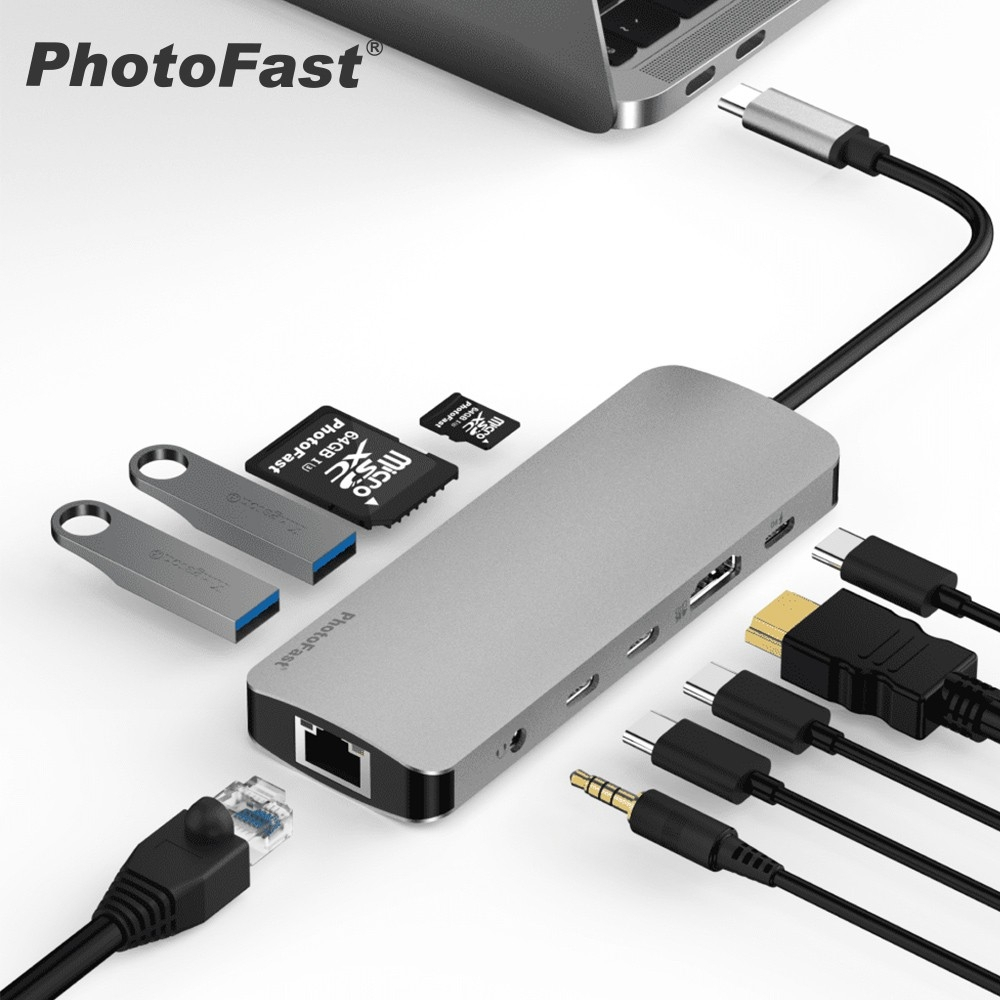 Photofast XPORT 十合一HUB 多功能集線器 100W 快速充電 4K超高畫質