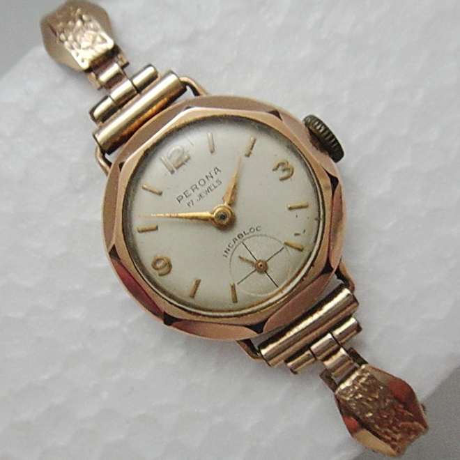 【拾年之路】 60年代瑞士製Prerona 17石小秒針機械錶/淑女錶(盒裝品)(免運)