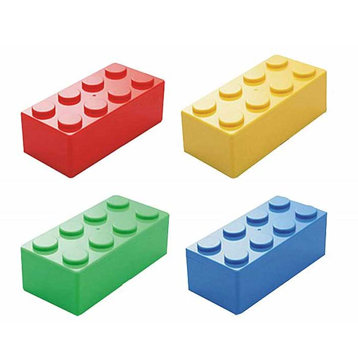 可疊加積木造型收納盒(長方形)1入 款式可選【小三美日】DS013113