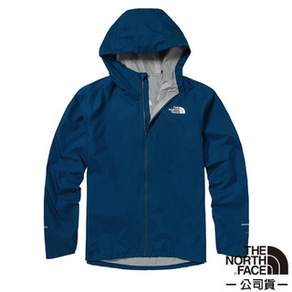 【北臉 The North Face】男 防水透氣連帽衝鋒 軟殼夾克.DryVent防水透氣 運動風衣 藍色 536G