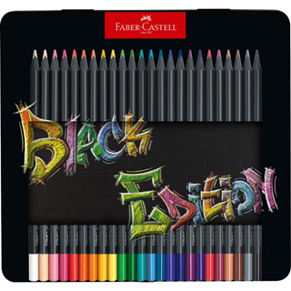 輝柏 FABER-CASTELL 黑旋風極軟油性色鉛筆Black Edition 鐵盒24色 116425