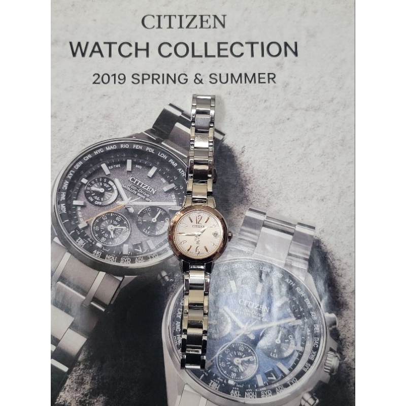 citizen xC 星辰電波光動能計時腕錶 二手
