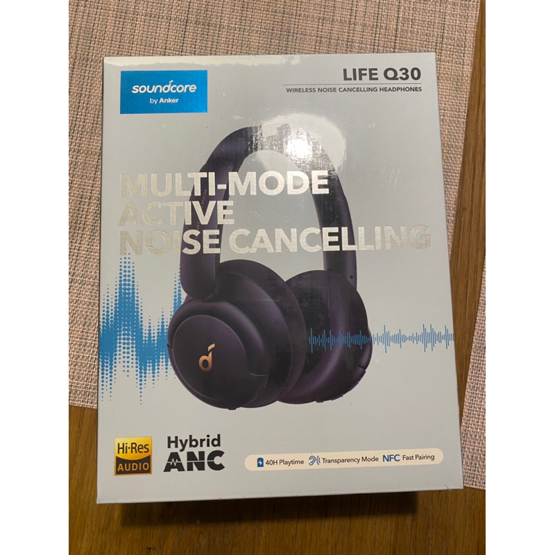 Anker Soundcore Life Q30 耳罩式 無線 藍芽 耳機 主動降噪 高音質 公司貨 全新未拆封 藍色