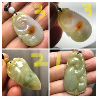 天然玉石緬甸玉正品A貨翡翠冰糯種翠玉紫羅蘭福瓜如意三彩 墬子吊墬玉墬掛件