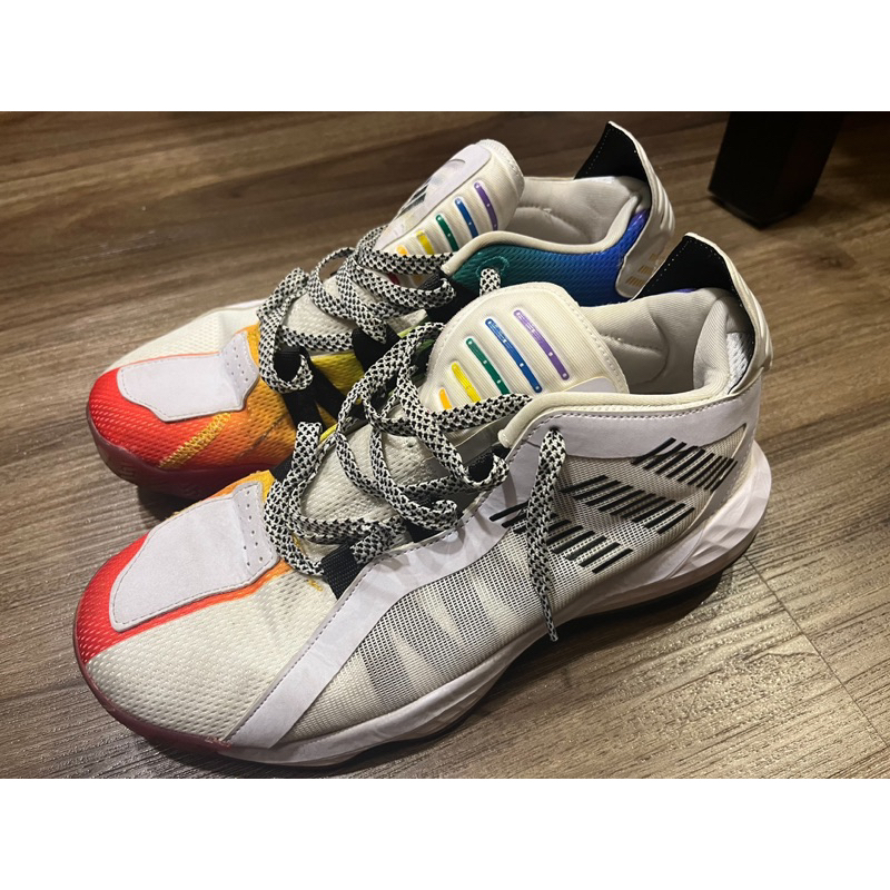 Adidas Dame6 彩虹配色 尺寸8.5