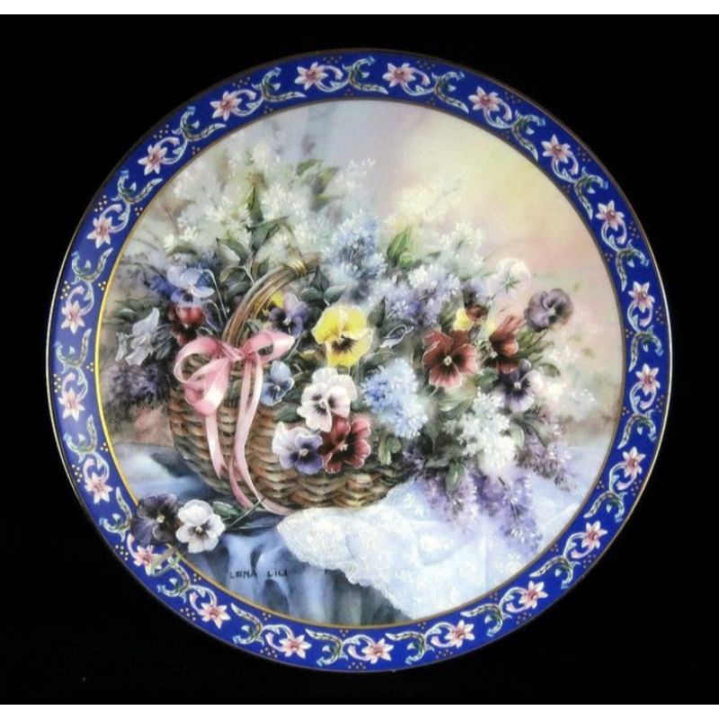 💗美國 W S George 藝術家 Lena Liu 劉莉娜繁花似錦限量花卉瓷盤