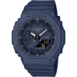 CASIO 卡西歐 G-SHOCK 八角農家橡樹 簡約霧面雙顯手錶-藍 GMA-S2100BA-2A1