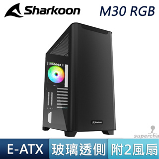Sharkoon 旋剛 M30 RGB 360 直立顯示卡 水冷排 鐵網 ARGB Type-C 電腦機殼