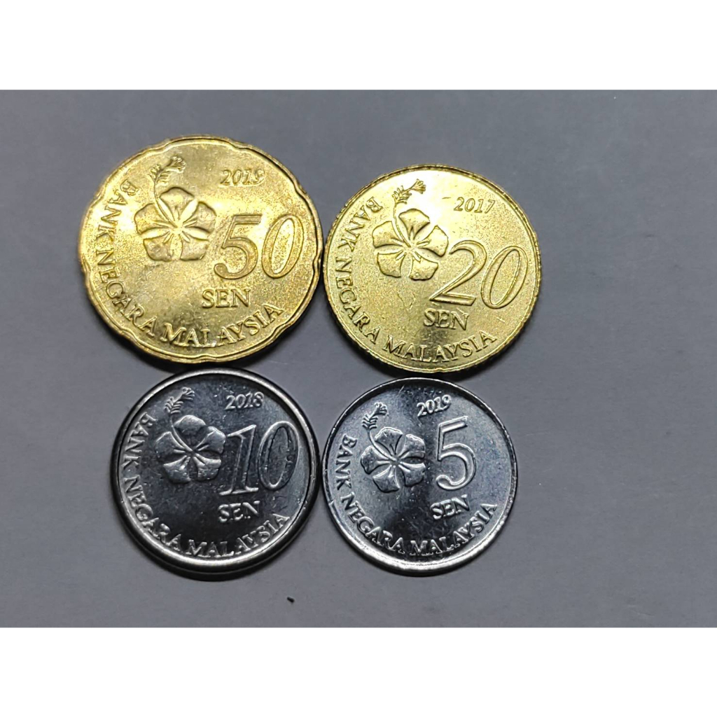 馬來西亞硬幣  1981~2019年5/10*3/20/50分各一枚共6枚