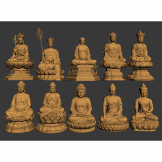 【3D列印】中式佛像佛祖三維立體圓雕圖雕刻機STL檔案模型圖紙合集