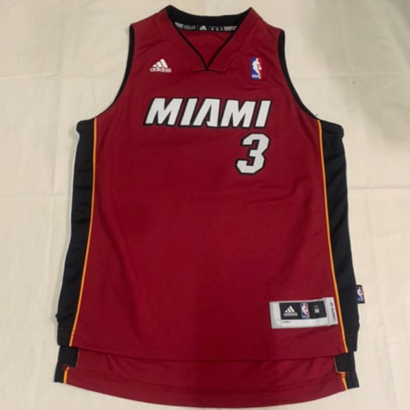 Adidas NBA 邁阿密 3 韋德 Dwyane Wade 正版球衣尺寸M青少版