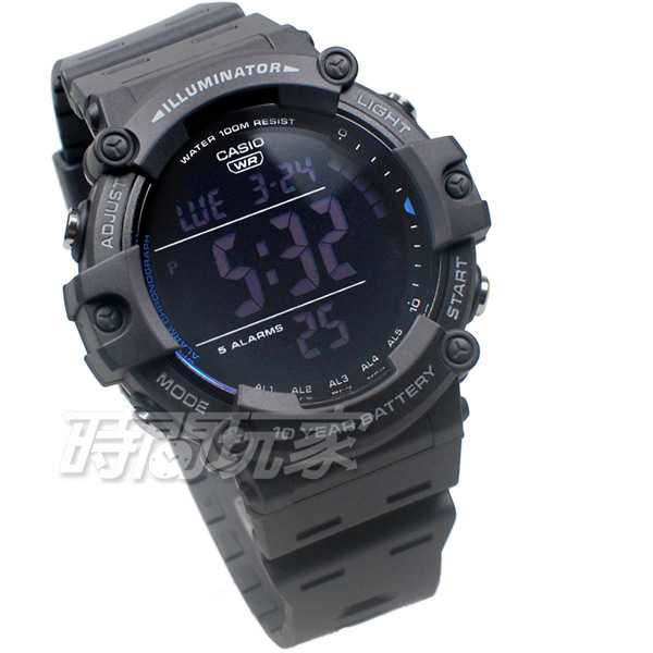 CASIO卡西歐 AE-1500WH-8B 大錶徑 原價 1050 十年電力 電子錶 男錶 軍錶 學生錶【時間玩家】