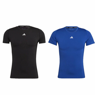 Adidas 男 短袖 訓練 緊身 吸濕排汗 超彈性排汗T 圓領版型偏小 黑 HK2337 藍 HD3536