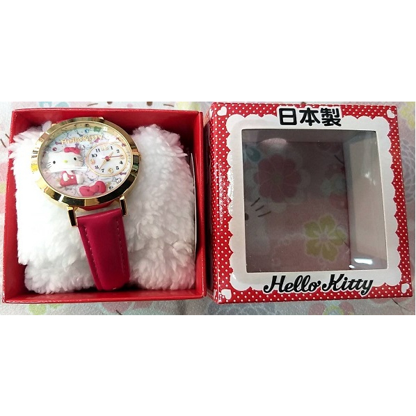 吾人智販 三峽大有 絕版好物 KT 凱蒂貓 日本製 皮革手錶