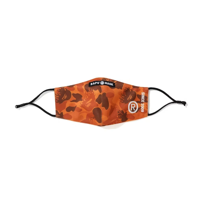 【𝗜𝗡𝗦𝗜𝗚𝗛𝗧_𝟵𝟰】Bape Fire Camo Mask 紅火焰迷彩口罩(含夾鏈套)