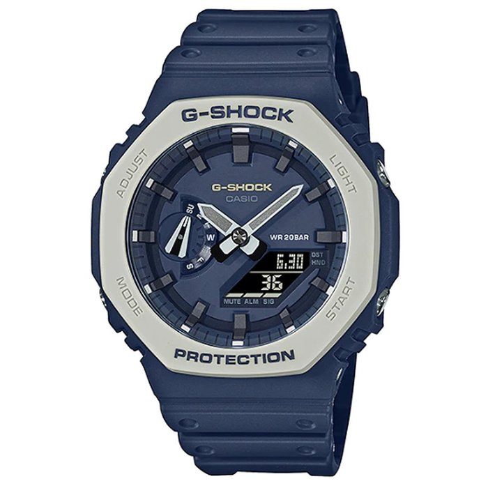 CASIO 卡西歐 G-SHOCK 耐衝擊八角雙顯電子錶- GA-2110ET-2ADR【神梭鐘錶】