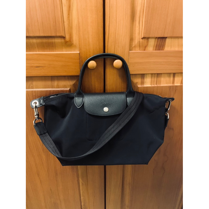 Longchamp modèle déposé S號手提袋附背帶 2018年香港機場購入約5500台幣 法國製