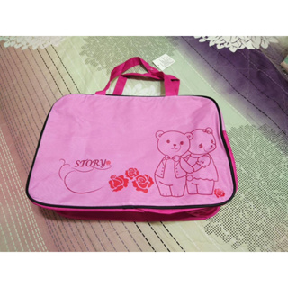 【全新】情侶熊旅行袋 手提包（粉紅色）