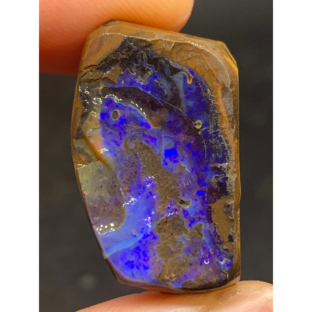 茱莉亞 澳洲蛋白石 礫背蛋白石原礦 編號Ｒ38 原石 boulder opal 歐泊 澳寶 閃山雲 歐珀