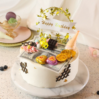 【PATIO 帕堤歐】抽錢蛋糕 造型蛋糕 卡通造型蛋糕 生日蛋糕 生日禮物 抽錢 美金 蛋糕