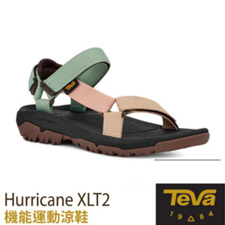 【美國 TEVA】抗菌女 可調式 耐磨排汗運動織帶涼鞋 Hurricane XLT2.溯溪鞋_羅勒/楓糖_1019235