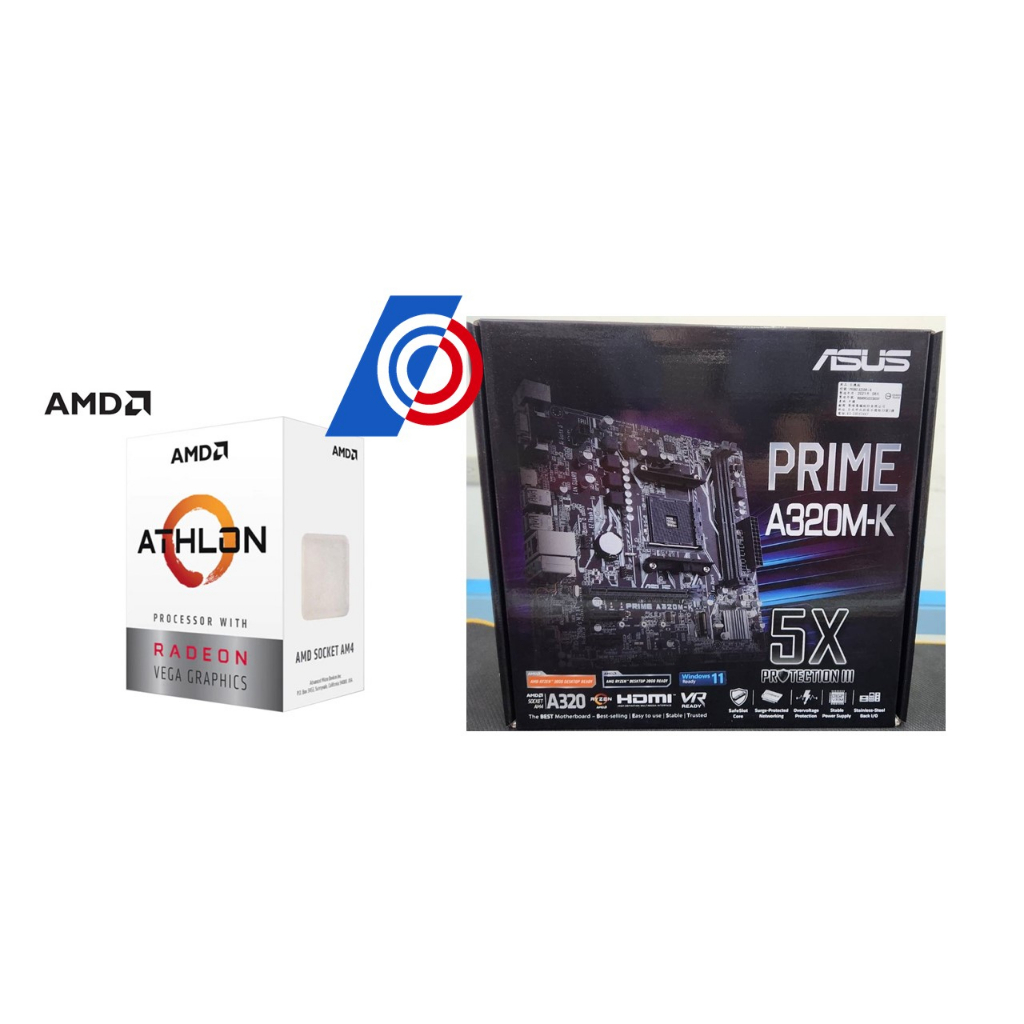 AMD ATHLON 3000G APU+ASUS PRIME A320M-K