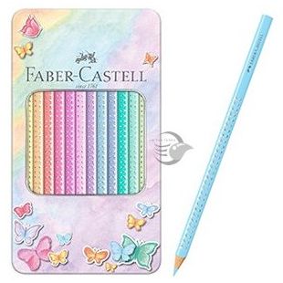 FABER-CASTELL  輝柏 201910點鑽馬卡龍 三角色鉛筆12色 彩繪鉛筆 閃亮鑽石 水溶性【金玉堂文具】