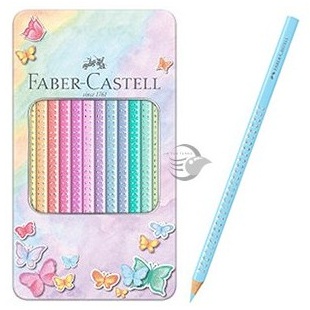 FABER-CASTELL 輝柏 201910點鑽馬卡龍 三角色鉛筆12色 彩繪鉛筆 閃亮鑽石 水溶性【金玉堂文具】