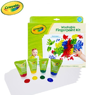 《JC親子嚴選》 crayola 繪兒樂 幼兒可水洗手指畫顏料4色組 手指膏 水彩 水洗顏料