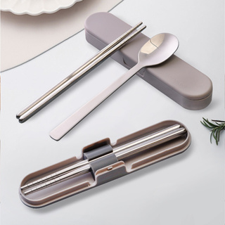 樂扣樂扣便攜環保餐具3件組環保筷子+湯匙+筷盒