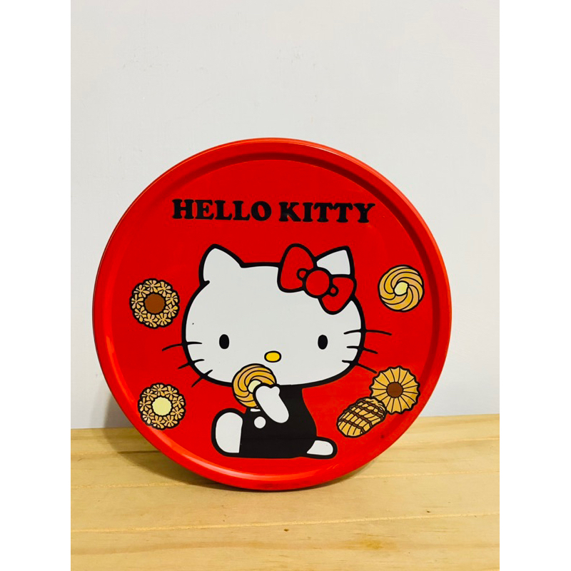 二手 圓鐵盒 空鐵盒 Hello  Kitty 餅乾空盒
