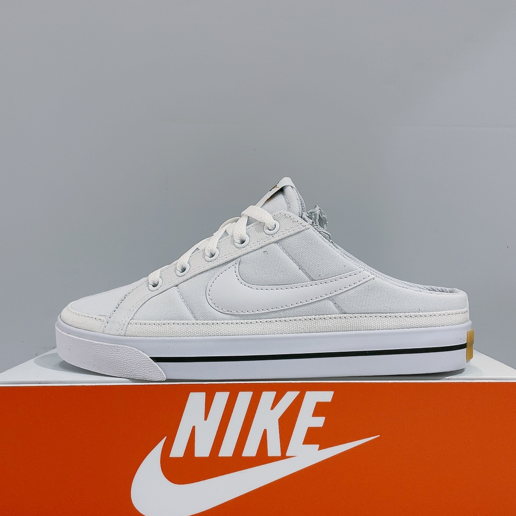 NIKE W COURT LEGACY MULE 女生 白色 舒適 透氣 便鞋 懶人鞋 休閒鞋 DB3970-100