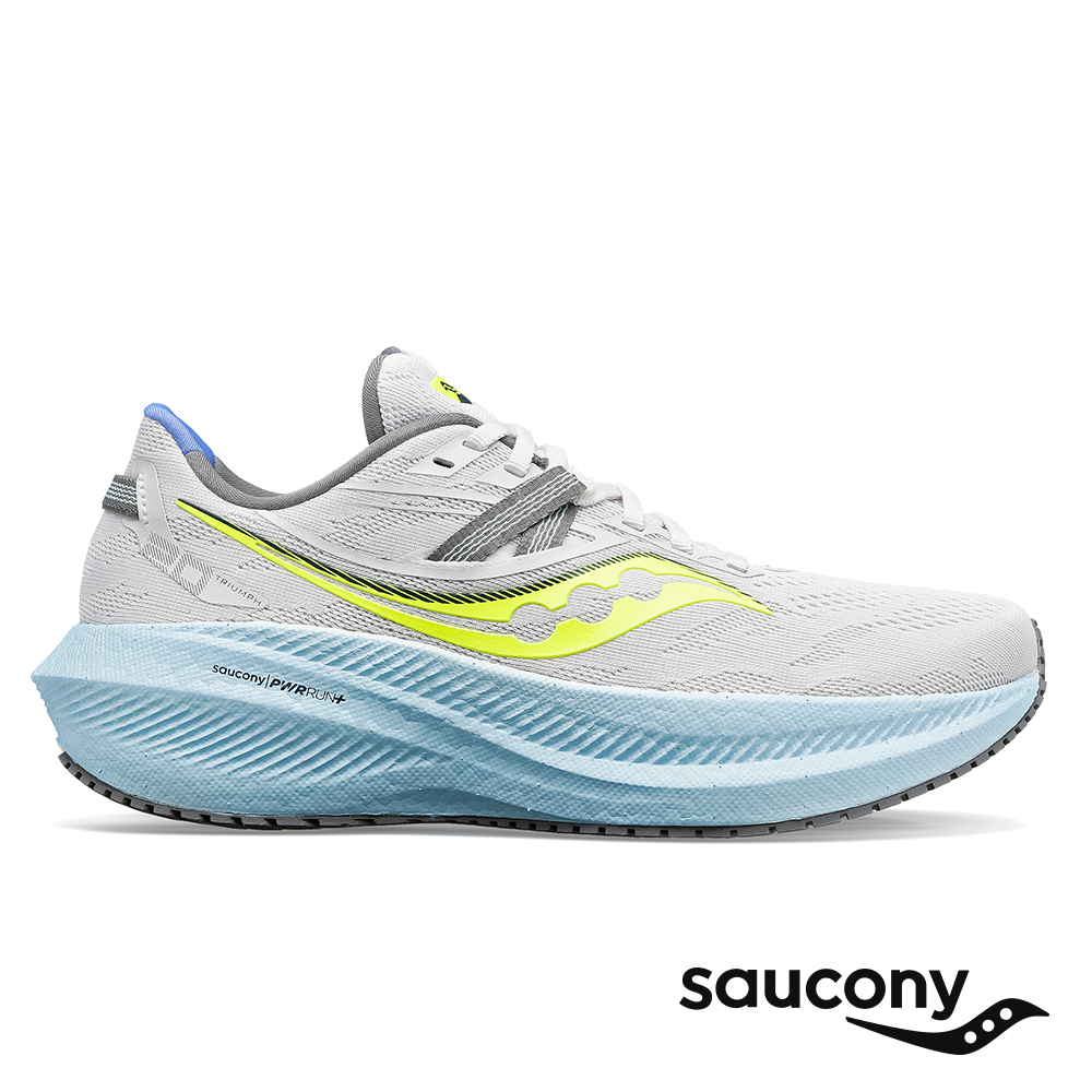 【SAUCONY】慢跑鞋/運動鞋/休閒鞋/女鞋 緩衝避震 原廠貨 Triumph 20-霧灰色/煤氣灰