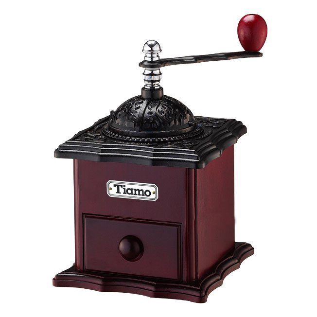 TIAMO 古典手搖磨豆機 紅木色 HG6128PH 磨豆機 手搖磨豆機 鑠咖啡 手沖咖啡 咖啡豆