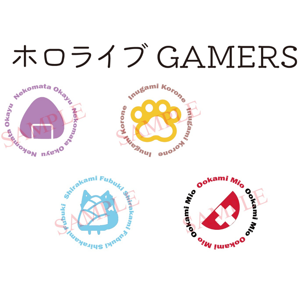 ~出清小屋~現貨全新 hololive GAMERS 標誌 防水 貼紙 痛貼 車貼 戌神沁音 貓又小粥 白上吹雪 大神澪