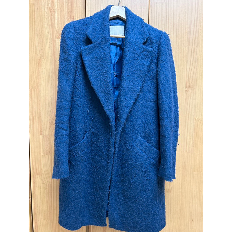moussy寶藍色長版大衣