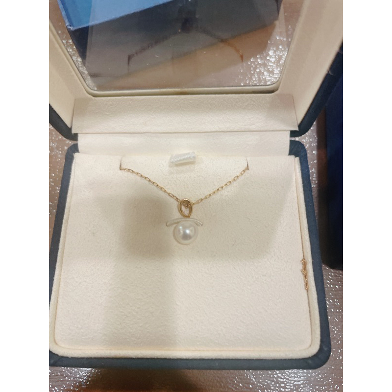 Mikimoto 單顆珍珠 配18k金項鍊 珍珠約7mm