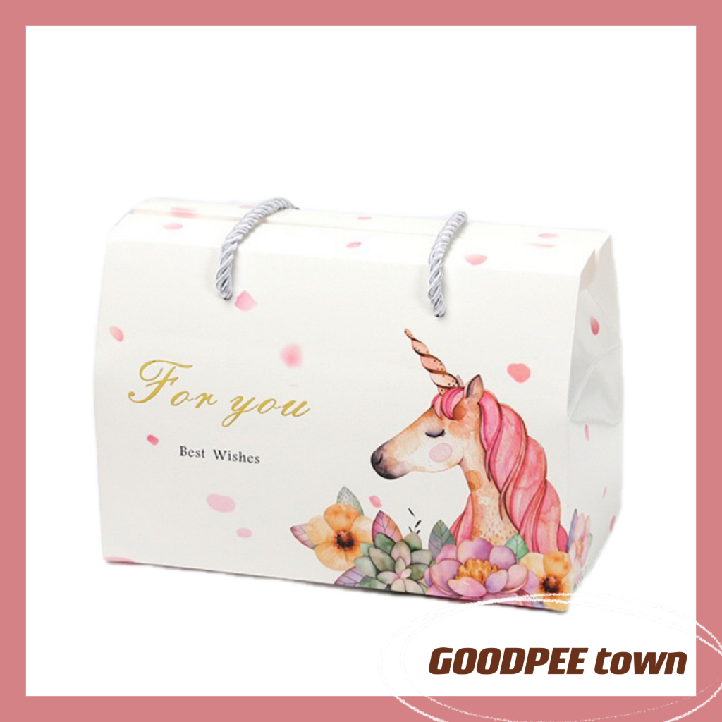 (烘焙包材區) 禮盒 包裝盒 粉色獨角獸包裝 包裝提盒 牛軋禮盒 麵包盒 雪Q餅禮盒 包裝禮盒 提式禮盒