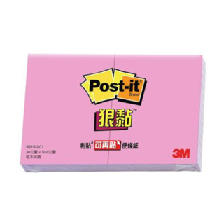 3M Post-it 利貼 狠黏可再貼便條紙-621S-2C 粉紅 墊腳石購物網