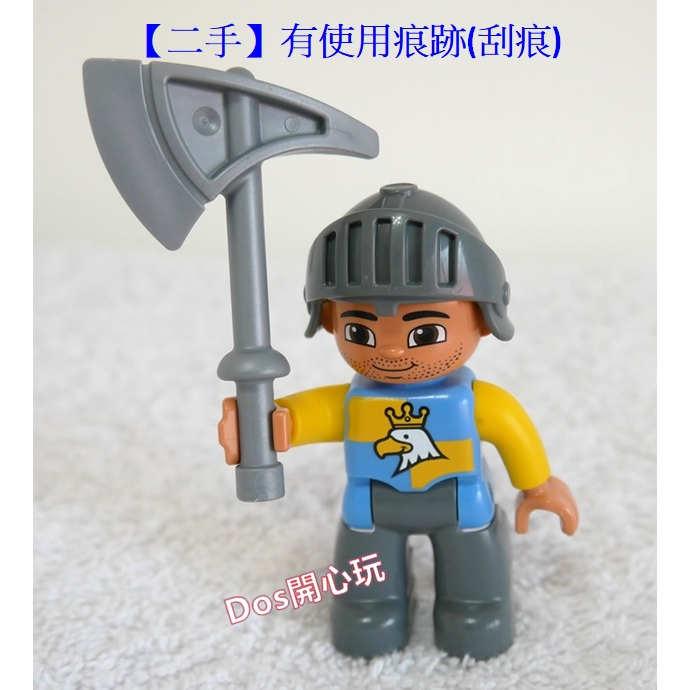 【Duplo 得寶】(二手) 人偶 城堡騎士 + 武器 鷹隊 男生，LEGO 大顆粒
