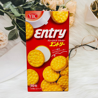 日本 YBC entry 夾心餅乾 30枚入 香草夾心餅 三明治夾心餅