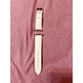Apple Watch 白色皮錶帶（42mm/44mm可少用）