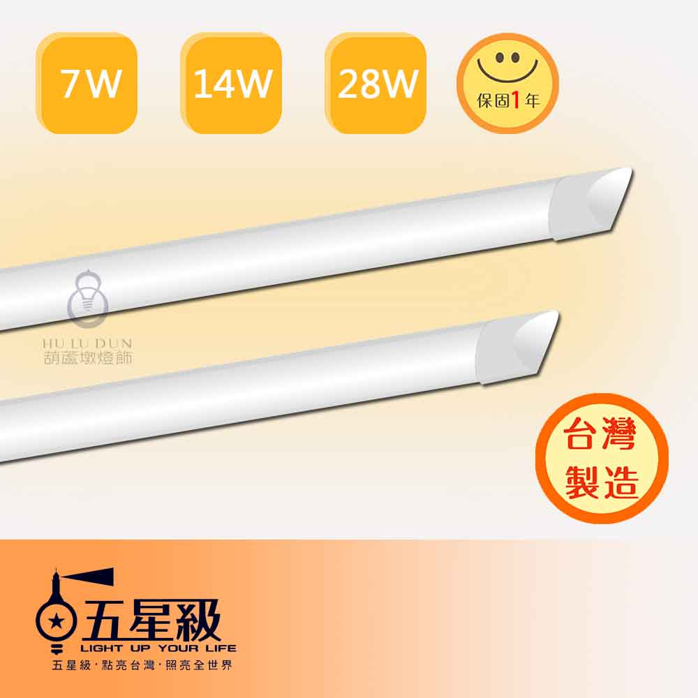 【五星級】台灣製造 LED超薄壁掛吸頂燈 4尺 28W 三色可選