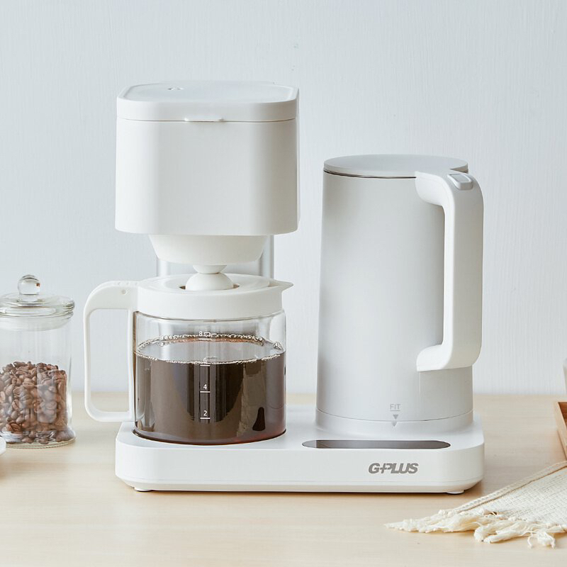 GPLUS GP-CF01W 全自動仿手沖溫控快煮壺咖啡機 G-PLUS 二合一咖啡機 白色