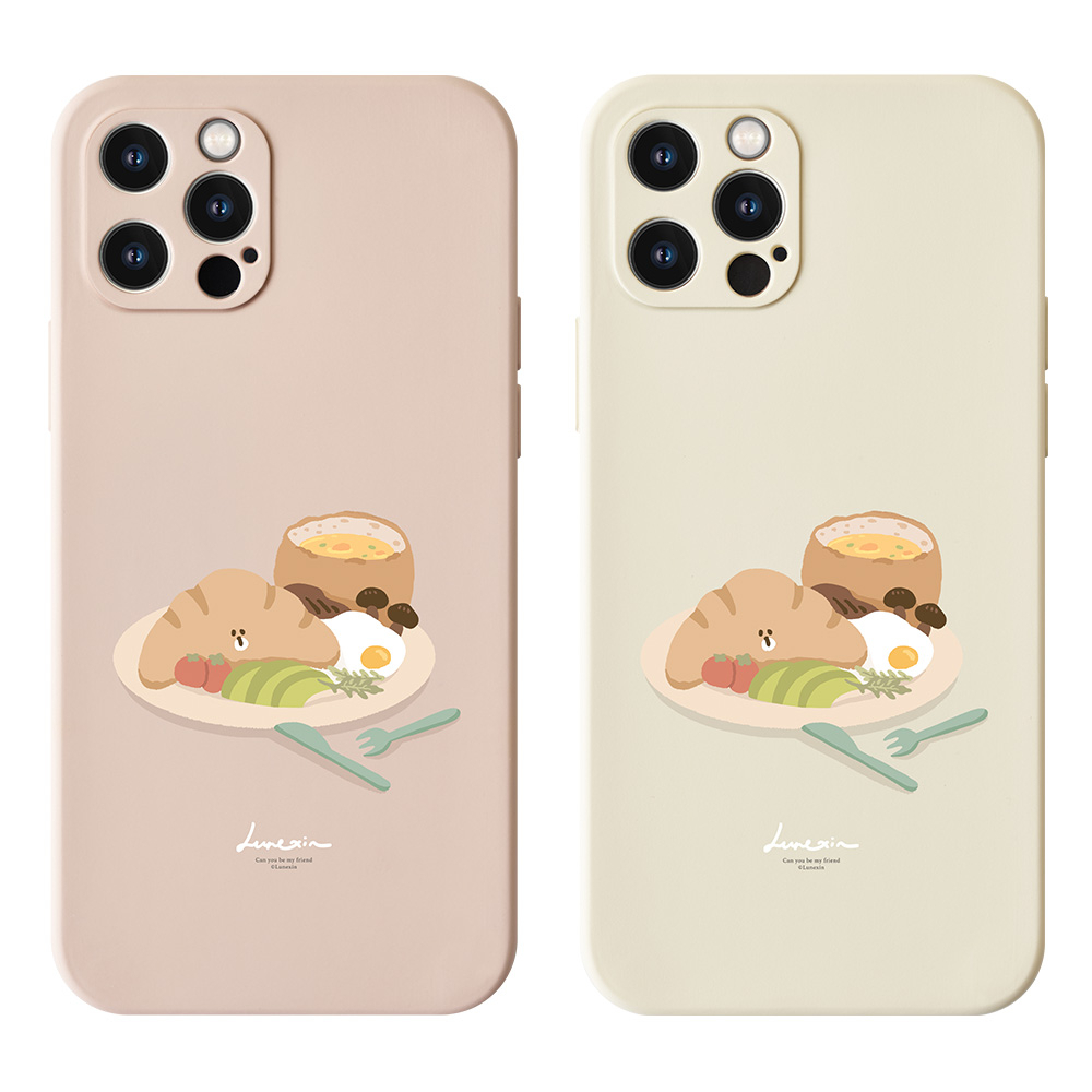 【TOYSELECT】Lunexin無耳貓可頌早午餐系列全包iPhone手機殼