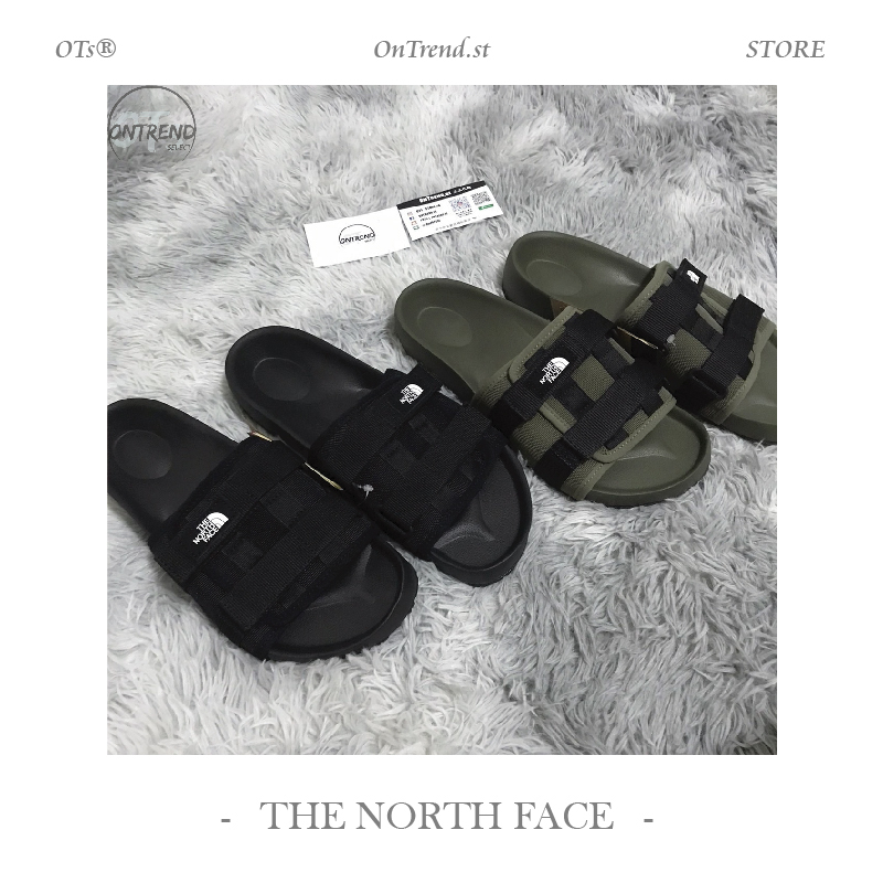 OTs® The North Face 北臉 TNF 魔鬼氈 雙槓/簍空 機能 編織 雙帶 繃帶 拖鞋 黑色